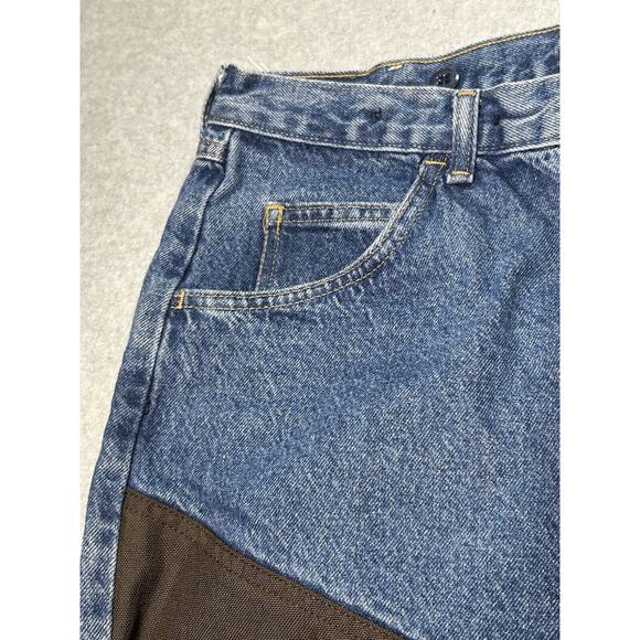 Wrangler Pro Gear Jeans Mens W34 L30 Upland Canvas Brush Guard Hunting Hiking - Picture 11 of 16
